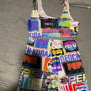 Pepsi Biker Short Set